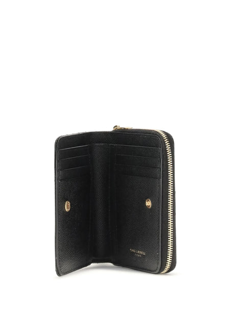 Saint Laurent Cassandre Matelassé Wallet - Black
