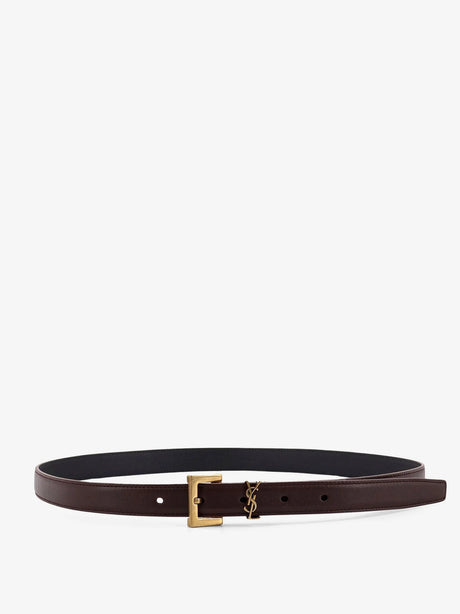 Saint Laurent Leather belt - Redtan