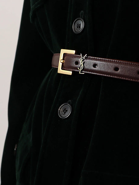 Saint Laurent Leather belt - Redtan