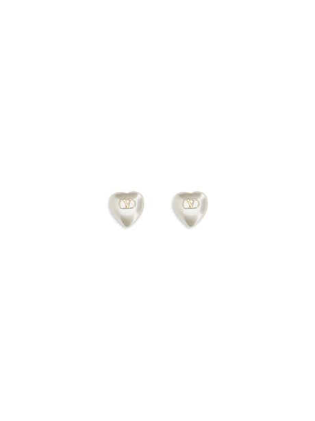 Valentino Garavani VLogo Signature Earrings - Gold/Cream