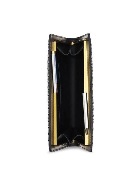 Bottega Veneta Agenda Clutch - Midnight-Brass V-S