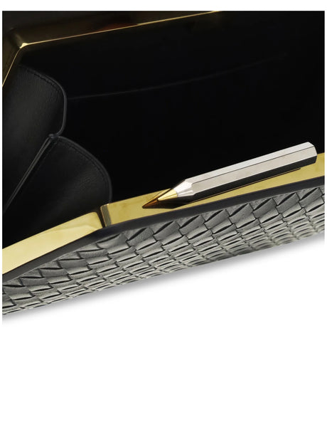 Bottega Veneta Agenda Clutch - Midnight-Brass V-S