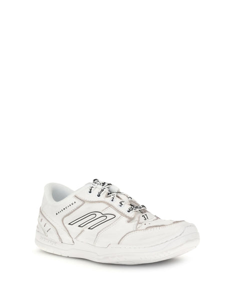 Balenciaga Hamptons Worn-out Sneakers - White
