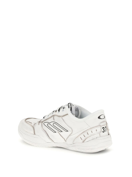 Balenciaga Hamptons Worn-out Sneakers - White