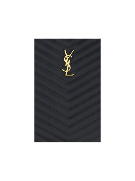 Saint Laurent Leather Pouch - Black