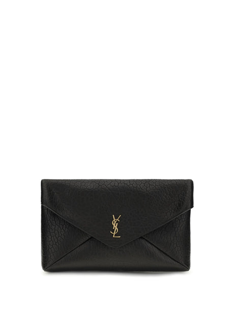Saint Laurent Cassandre Clutch Bag - Black