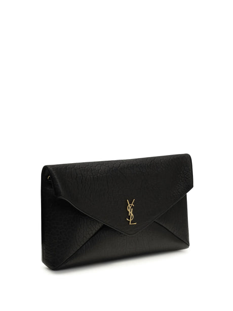 Saint Laurent Cassandre Clutch Bag - Black