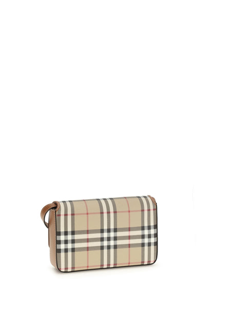 Burberry Hampshire mini Shoulder Bag - Vntg Chk/Briar Brown
