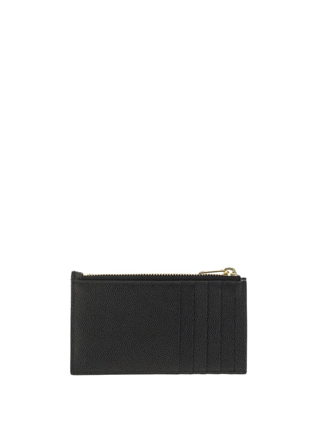 Saint Laurent Leather Cardholder - Black