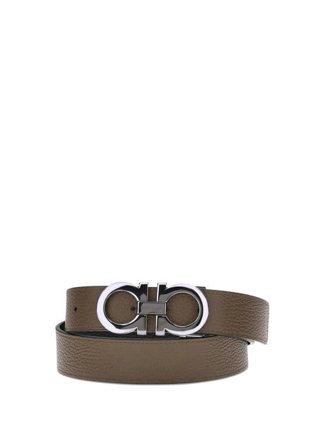 Ferragamo Reversible leather Belt - Brown Sugar