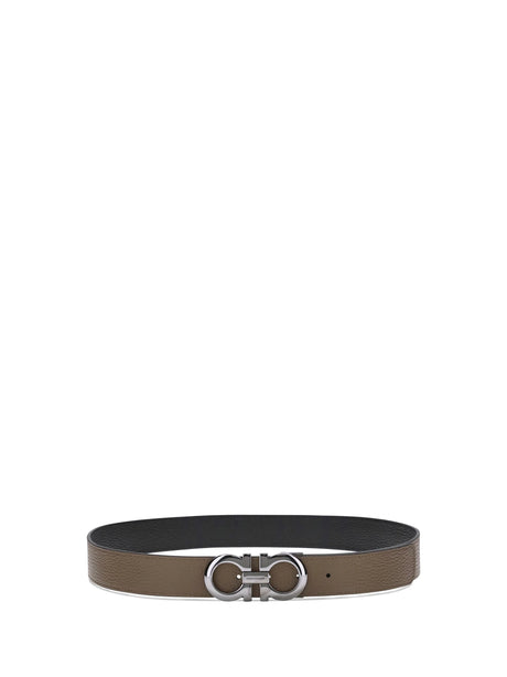 Ferragamo Reversible leather Belt - Brown Sugar