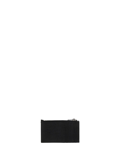 Saint Laurent Leather Cardholder - Black