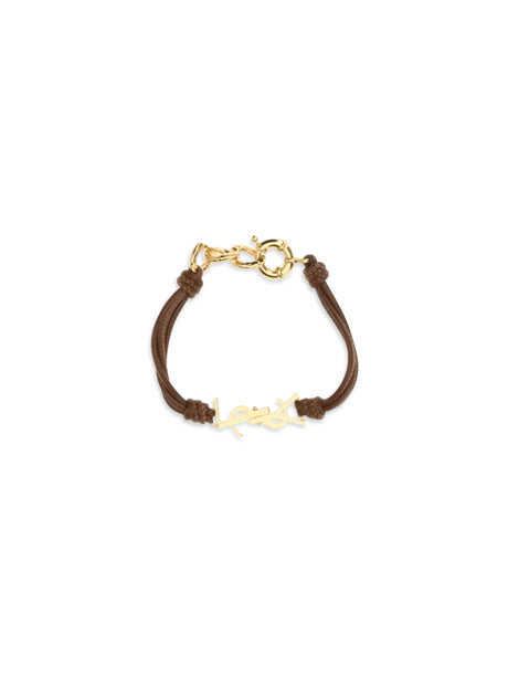 Saint Laurent Cassandre multi-wrap Bracelet - Khaki