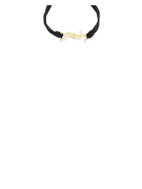 Saint Laurent Cassandre multi-wrap Bracelet - Black