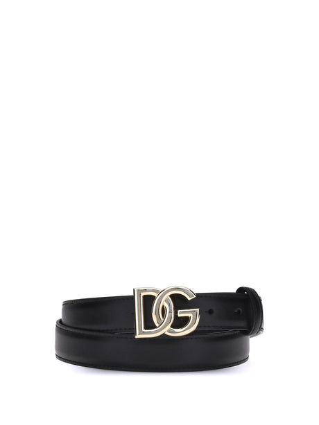 Dolce & Gabbana Leather Belt - Black