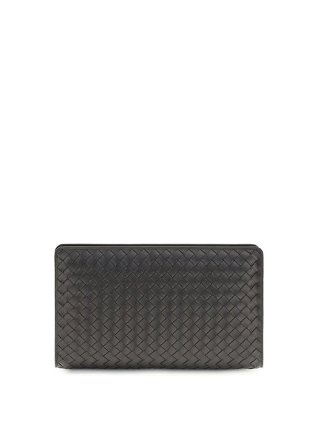 Bottega Veneta Agenda Clutch - Espresso-Brass V-Si
