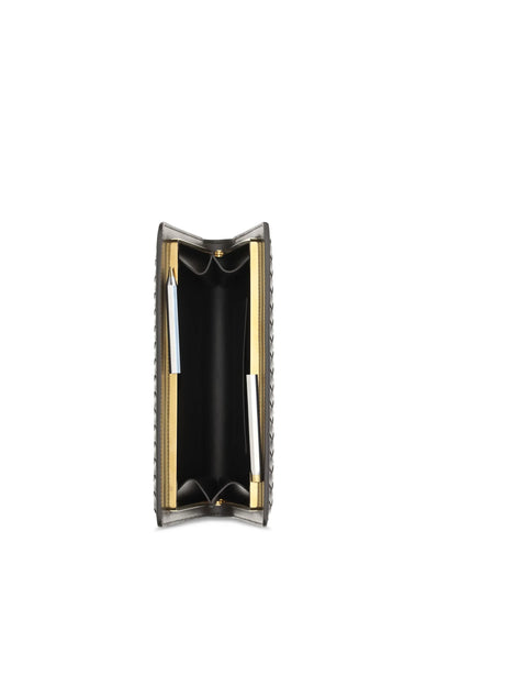 Bottega Veneta Agenda Clutch - Espresso-Brass V-Si