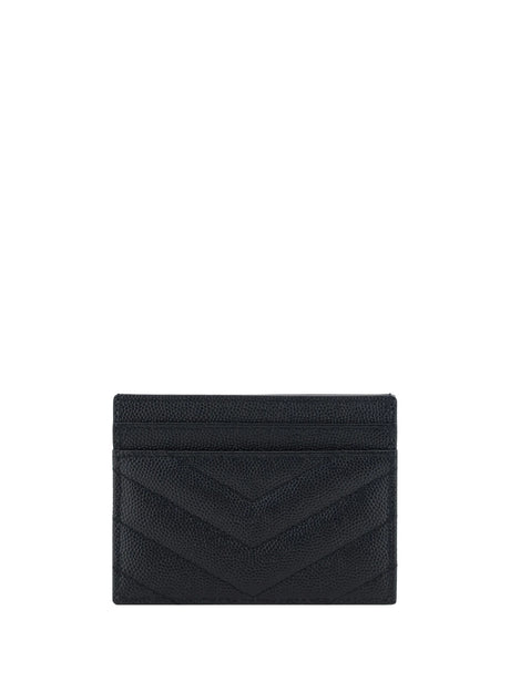 Saint Laurent Leather Cardholder - Black