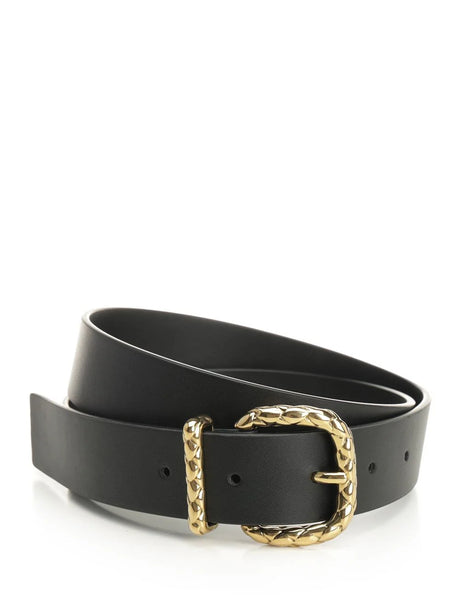 Bottega Veneta Coaxial Belt With Loop - Black
