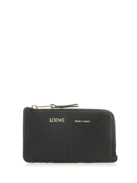 Loewe Card Holder With Coin Purse - Black