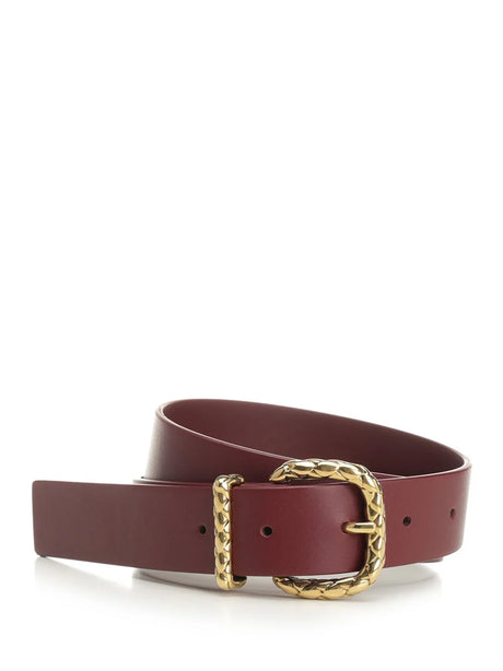 Bottega Veneta Coaxial Belt With Loop - Bordeaux