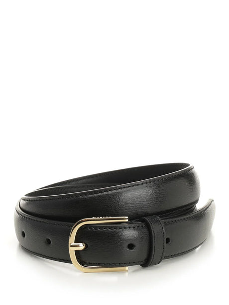Toteme Thin Leather Belt - Black