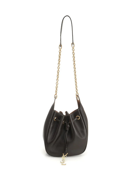Saint Laurent Leather Bucket Bag - Brown