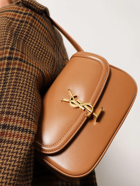 Saint Laurent Solferino leather shoulder bag - New Hazelnut