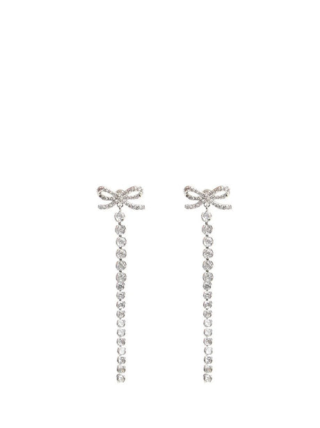 Self-Portrait Bow Earrings - Silver
