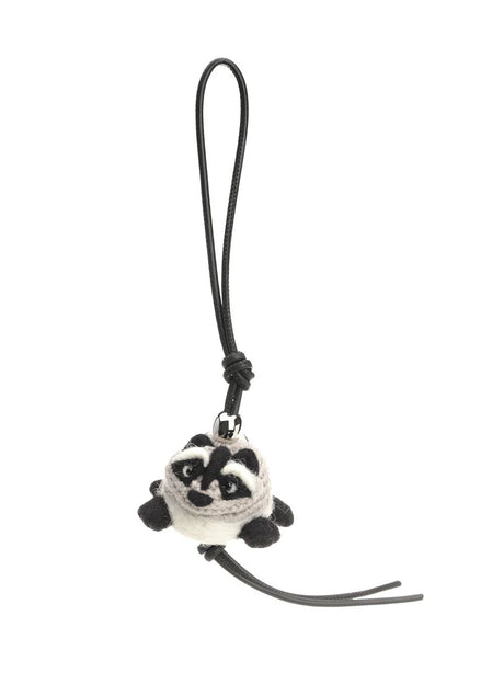 Loewe Charm Racoon In Wool - Grey
