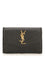 Saint Laurent Wallet In Grain De Poudre - Black