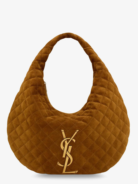 Saint Laurent Icare Hobo suede handbag - Orange Caramel Cogn