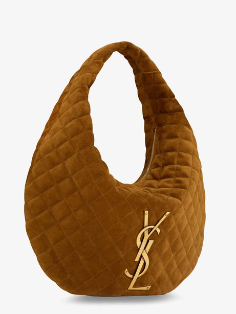 Saint Laurent Icare Hobo suede handbag - Orange Caramel Cogn