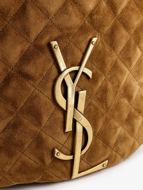 Saint Laurent Icare Hobo suede handbag - Orange Caramel Cogn