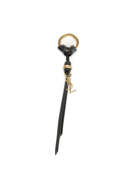 Saint Laurent Keychain With Tassel - Black