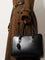 Saint Laurent Sac de Jour in Box leather handbag with metal padlock detail - Nero