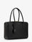 Saint Laurent Sac de Jour in Box leather handbag with metal padlock detail - Nero