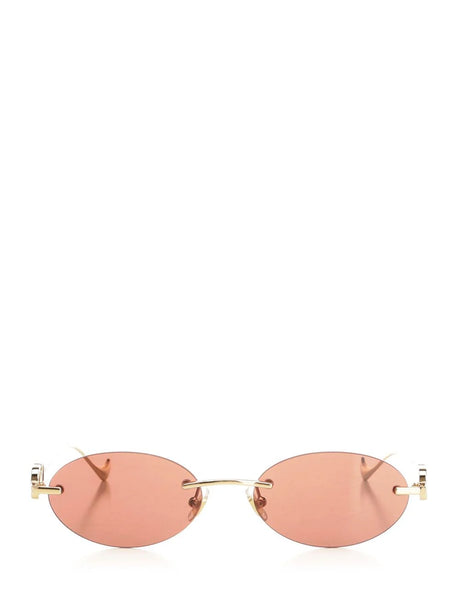 Valentino Garavani Geometric Metal Glasses - Red