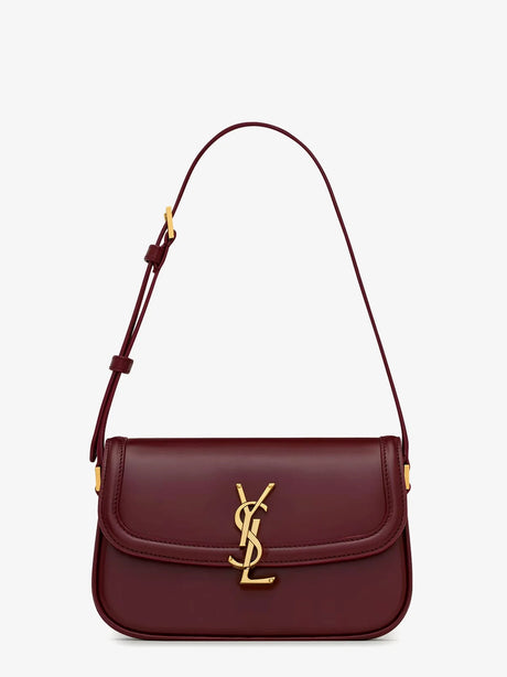 Saint Laurent Solferino Mini leather shoulder bag - Hot Wine