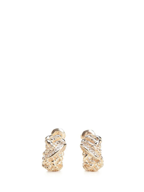 Bottega Veneta Intreccio Earrings - Gold