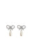 Self-Portrait Pearl Bow Earrings - White