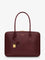 Saint Laurent Sac de Jour in Box leather handbag with metal lock detail - Hot Wine