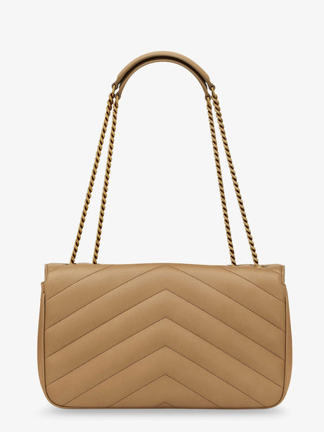 Saint Laurent Loulou leather shoulder bag - Natural Tan