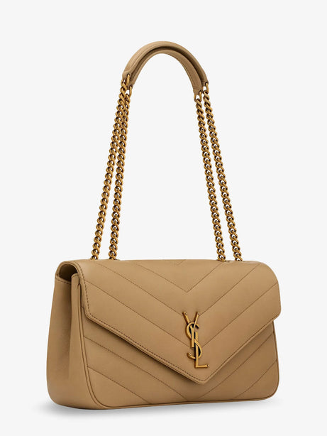 Saint Laurent Loulou leather shoulder bag - Natural Tan