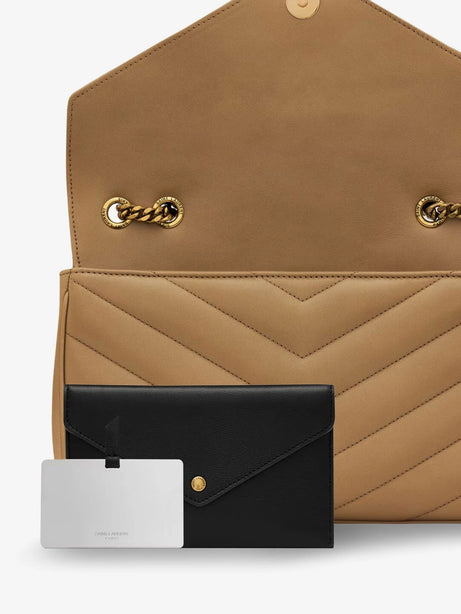 Saint Laurent Loulou leather shoulder bag - Natural Tan