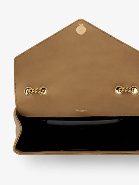 Saint Laurent Loulou leather shoulder bag - Natural Tan