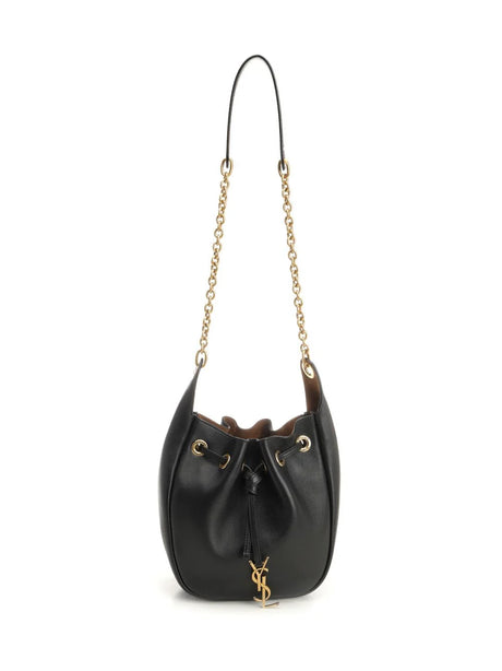 Saint Laurent Leather Bucket Bag - Black