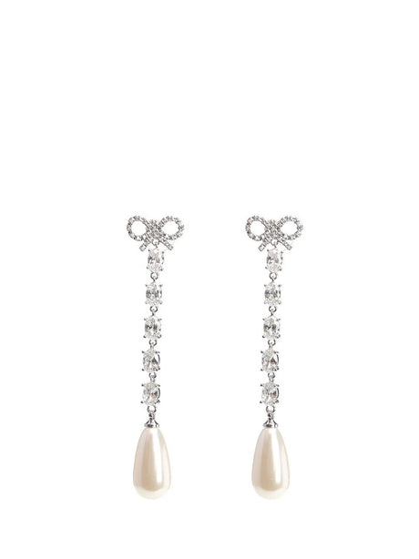 Self-Portrait Teardrop Earrings - Silver