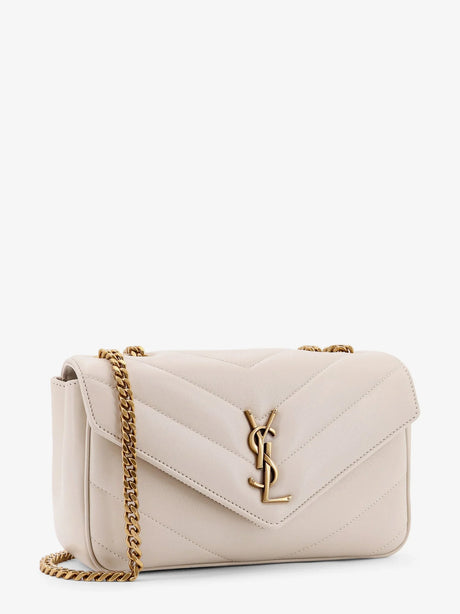 Saint Laurent Loulou Small quilted leather shoulder bag - Crema Soft