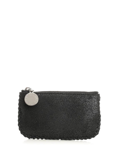 Stella Mccartney Falabella Zip Around Card Holder Keychain - Black